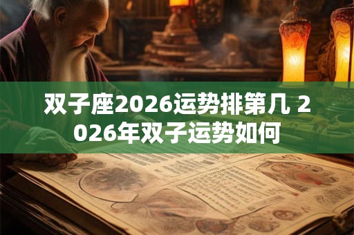 双子座2026运势排第几 2026年双子运势如何