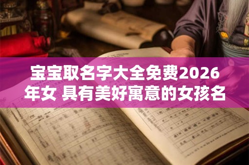 宝宝取名字大全免费2026年女 具有美好寓意的女孩名字赏析