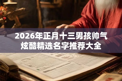 2026年正月十三男孩帅气炫酷精选名字推荐大全