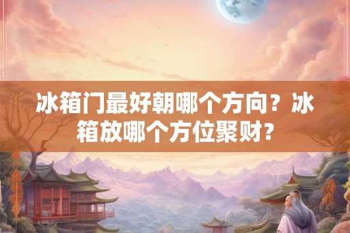 冰箱门最好朝哪个方向？冰箱放哪个方位聚财？