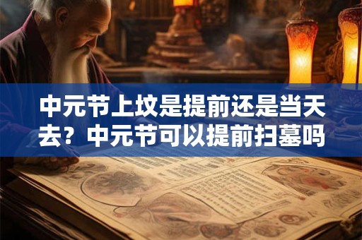 中元节上坟是提前还是当天去？中元节可以提前扫墓吗？
