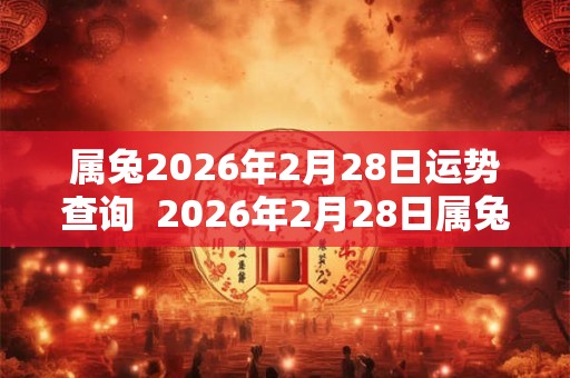 属兔2026年2月28日运势查询  2026年2月28日属兔今日运势