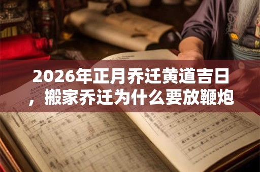 2026年正月乔迁黄道吉日，搬家乔迁为什么要放鞭炮？