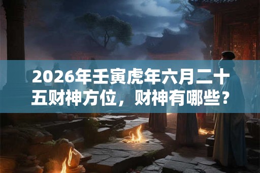 2026年壬寅虎年六月二十五财神方位，财神有哪些？