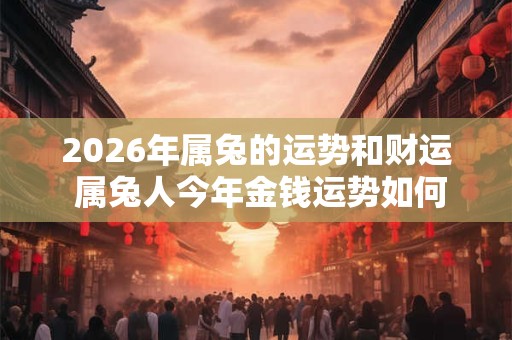2026年属兔的运势和财运 属兔人今年金钱运势如何 2026年属兔的运势和财运 属兔人今年金钱运势如何