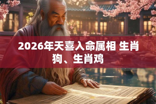2026年天喜入命属相 生肖狗、生肖鸡