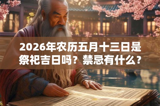 2026年农历五月十三日是祭祀吉日吗？禁忌有什么？