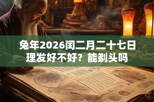 兔年2026闰二月二十七日理发好不好？能剃头吗