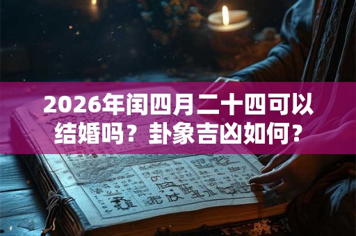2026年闰四月二十四可以结婚吗？卦象吉凶如何？