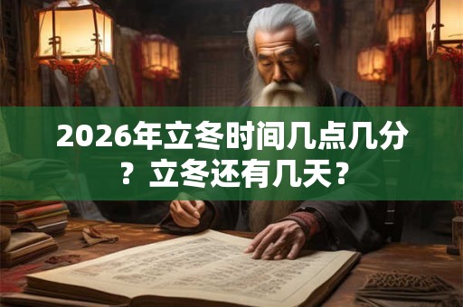 2026年立冬时间几点几分？立冬还有几天？