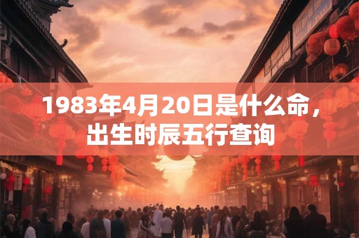 1983年4月20日是什么命，出生时辰五行查询