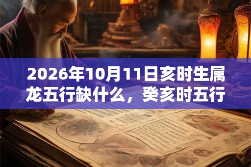 2026年10月11日亥时生属龙五行缺什么,癸亥时五行缺什么 2026年10月11日亥时生属龙五行缺什么,癸亥时五行缺什么