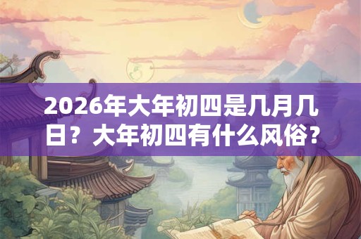 2026年大年初四是几月几日？大年初四有什么风俗？