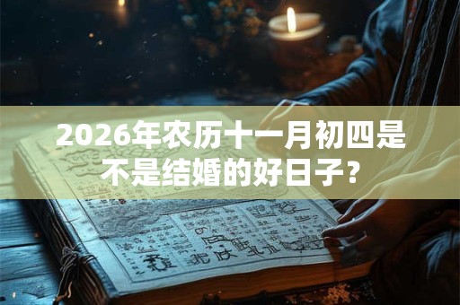 2026年农历十一月初四是不是结婚的好日子？