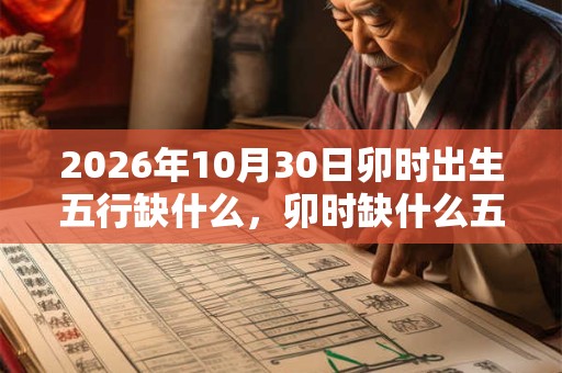 2026年10月30日卯时出生五行缺什么，卯时缺什么五行