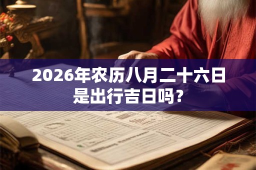 2026年农历八月二十六日是出行吉日吗？