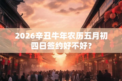 2026辛丑牛年农历五月初四日签约好不好？