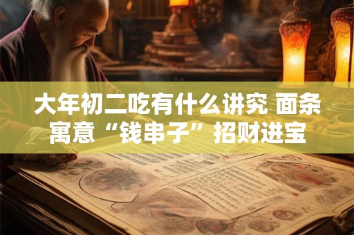 大年初二吃有什么讲究 面条寓意“钱串子”招财进宝