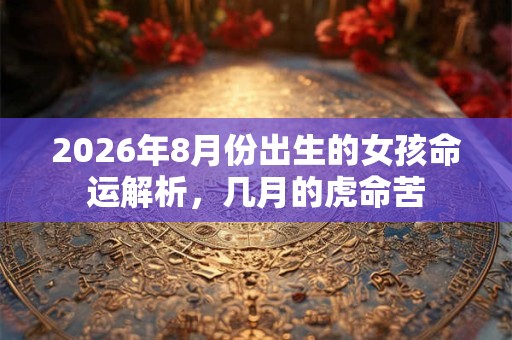 2026年8月份出生的女孩命运解析,几月的虎命苦 2026年8月份出生的女孩命运解析,几月的虎命苦