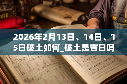 2026年2月13日、14日、15日破土如何_破土是吉日吗 2026年2月13日、14日、15日破土如何_破土是吉日吗