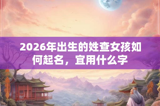 2026年出生的姓查女孩如何起名，宜用什么字