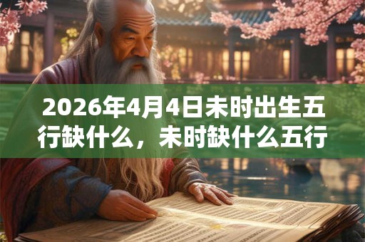 2026年4月4日未时出生五行缺什么，未时缺什么五行
