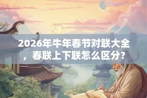 2026年牛年春节对联大全，春联上下联怎么区分？