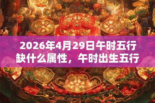 2026年4月29日午时五行缺什么属性，午时出生五行缺什么
