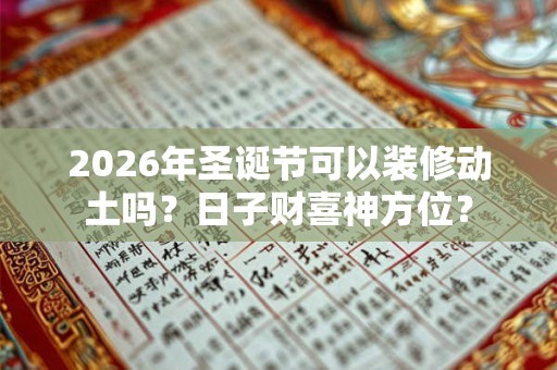 2026年圣诞节可以装修动土吗?日子财喜神方位? 2026年圣诞节可以装修动土吗?日子财喜神方位?