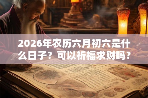 2026年农历六月初六是什么日子？可以祈福求财吗？