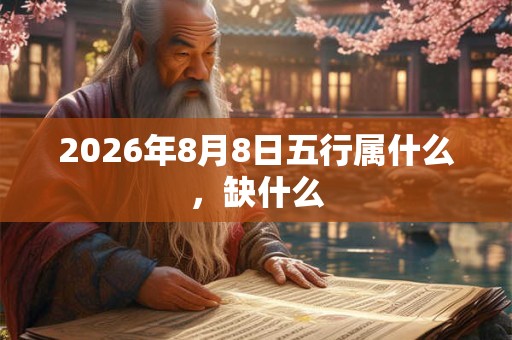 2026年8月8日五行属什么，缺什么