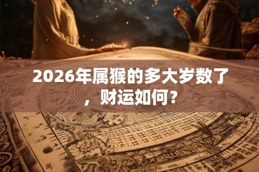 2026年属猴的多大岁数了，财运如何？