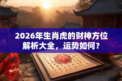 2026年生肖虎的财神方位解析大全，运势如何？