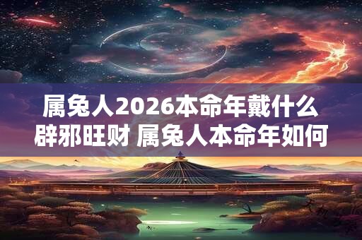 属兔人2026本命年戴什么辟邪旺财 属兔人本命年如何化解太岁