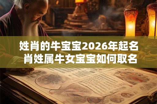 姓肖的牛宝宝2026年起名 肖姓属牛女宝宝如何取名 姓肖的牛宝宝2026年起名 肖姓属牛女宝宝如何取名