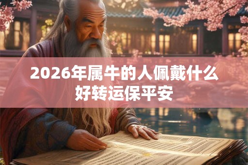 2026年属牛的人佩戴什么好转运保平安