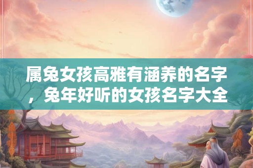 属兔女孩高雅有涵养的名字，兔年好听的女孩名字大全