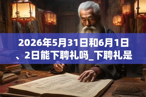2026年5月31日和6月1日、2日能下聘礼吗_下聘礼是吉日吗 2026年5月31日和6月1日、2日能下聘礼吗_下聘礼是吉日吗