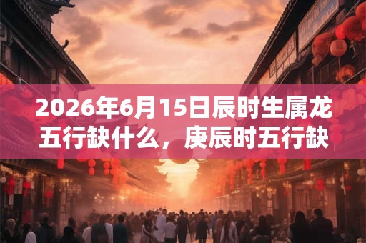2026年6月15日辰时生属龙五行缺什么，庚辰时五行缺什么