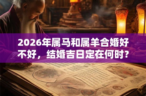 2026年属马和属羊合婚好不好,结婚吉日定在何时? 2026年属马和属羊合婚好不好,结婚吉日定在何时?