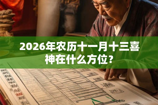 2026年农历十一月十三喜神在什么方位？
