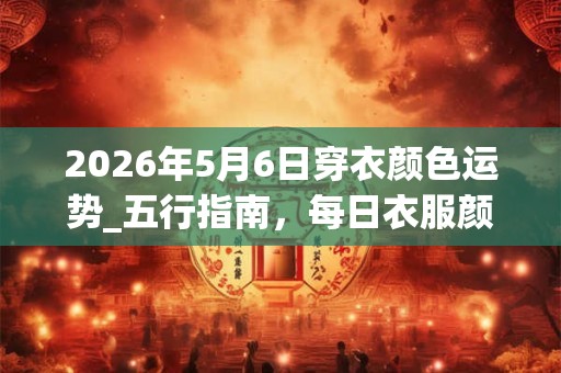 2026年5月6日穿衣颜色运势_五行指南,每日衣服颜色幸运色 2026年5月6日穿衣颜色运势_五行指南,每日衣服颜色幸运色