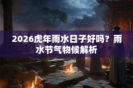 2026虎年雨水日子好吗？雨水节气物候解析