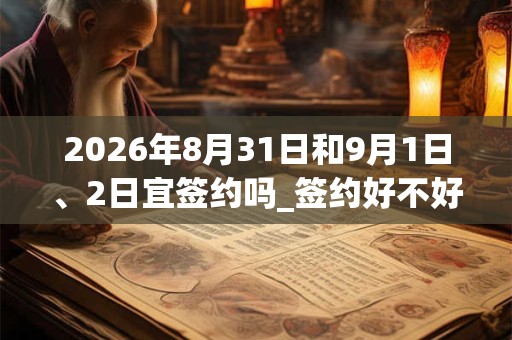 2026年8月31日和9月1日、2日宜签约吗_签约好不好