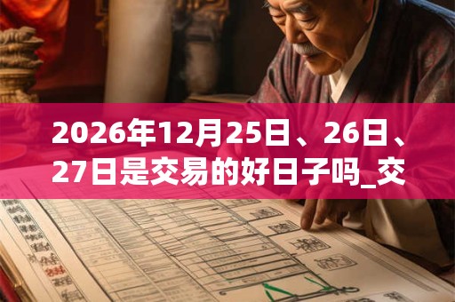 2026年12月25日、26日、27日是交易的好日子吗_交易可以吗