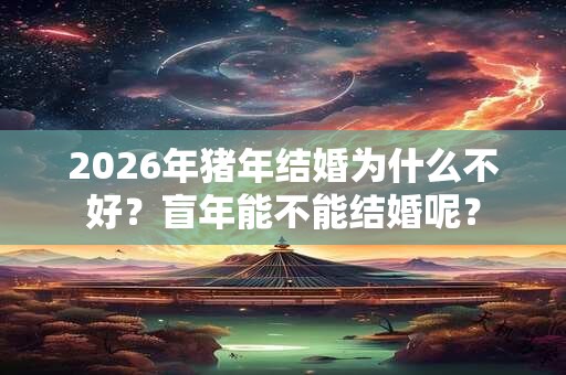 2026年猪年结婚为什么不好？盲年能不能结婚呢？