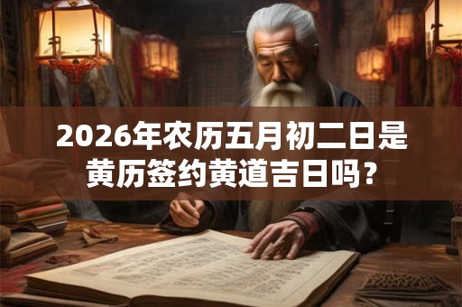2026年农历五月初二日是黄历签约黄道吉日吗？
