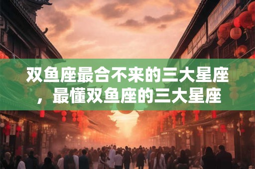 双鱼座最合不来的三大星座,最懂双鱼座的三大星座 双鱼座最合不来的三大星座,最懂双鱼座的三大星座