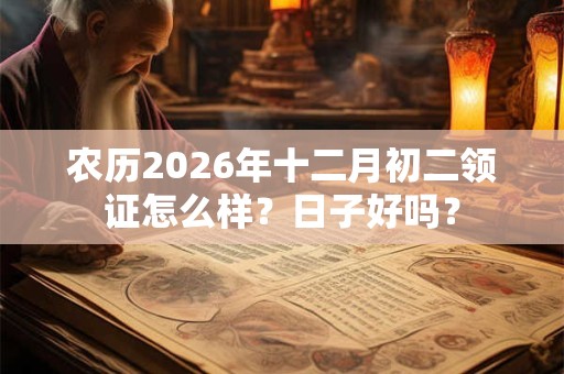 农历2026年十二月初二领证怎么样？日子好吗？