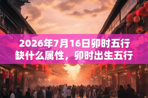 2026年7月16日卯时五行缺什么属性，卯时出生五行缺什么